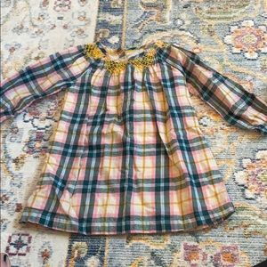 Baby Boden 6-12 Plaid Dress